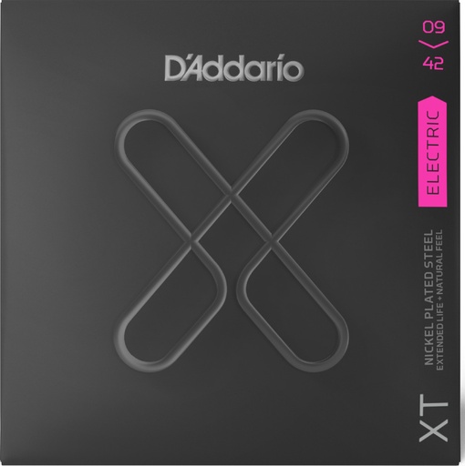[XTE0942] D'Addario Strings - XTE0942 - D'Addario XT Electric Nickel Plated Steel, Super Light, 09-42