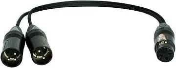 [CY-1FX-2MX-1] Digiflex CY-1FX-2MX-1 DIGIFLEX CABLE XLR (F)/2 XLR (M) 1' Y