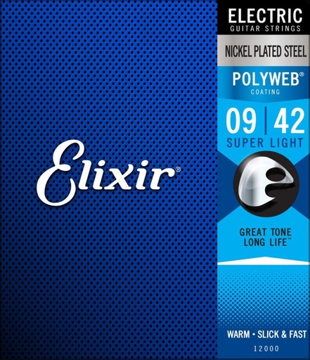 [12000] Elixir 12000 Cordes pour Guitare Électrique 9-42