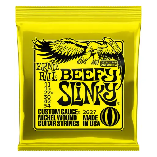 [2627EB] Ernie Ball Beefy Slinky 11-54 - Electric Guitar Strings - Power and Precision