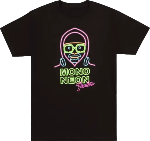 [9111200506] Fender Mono Neon Glow Short Sleeve Shirt - Black Large