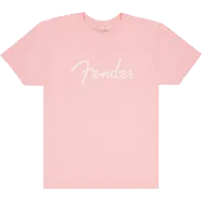 [9192400506] Fender T-shirt with "spaghetti" logo, Shell Pink finish, Large