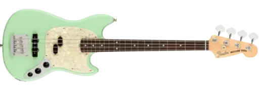 [198620357] Fender American Performer Mustang Bass RW - Basse Électrique - Satin Surf Green