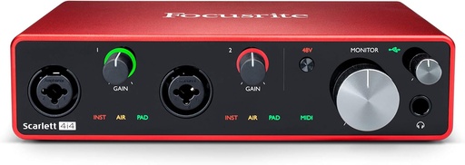 [Scarlett 4i4 3rd] Focusrite Scarlett 4i4 3rd Gen - Interface Audio USB - Enregistrement Studio