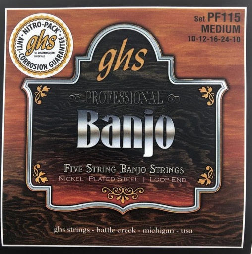 [PF115] GHS PF115 - Acoustic Guitar Strings - Nickel