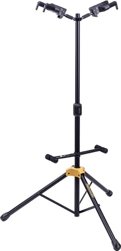 [GS422B+] Hercules GS422B+ - AUTO GRIP SYSTEM (AGS) DOUBLE GUITAR STAND, FOLDABLE BACKREST