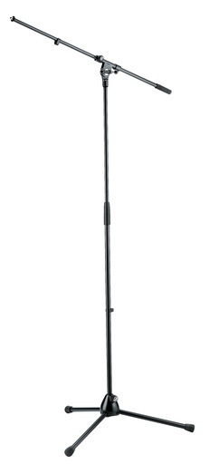 [210-2-BLACK] K&M TREPIED BOOM 1 SEC 800MM T-BAR NOIR