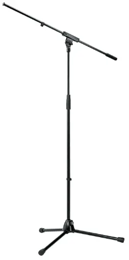 [210-6-BLACK] K&M TREPIED BOOM 1 SEC 805MM WINGNUT NOIR