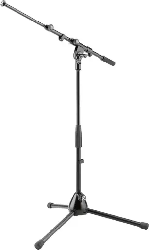 [259-BLACK] K&M 259 Black - Support de Microphone bas Ajustable Noir