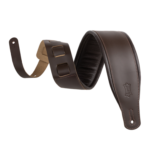 [LM26PD-DBR-DBR] Levys Courroie 3'' Top Grain Coussinée Brune Foncé