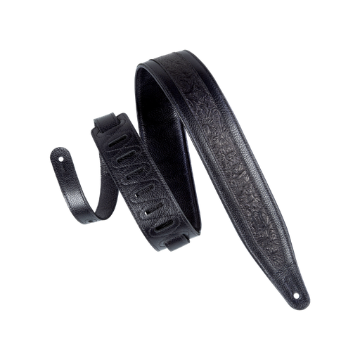 [LM317FG-BLK] Levys Courroie 2.5" Florentine Cuir Embossé Noir