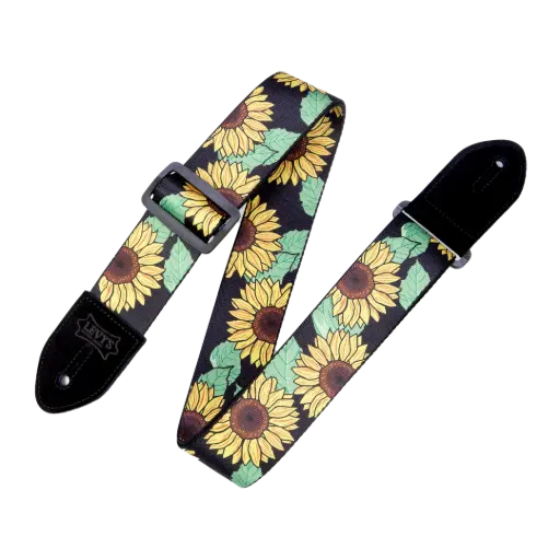 [MP2-009] Levys MP2-009 - Courroie Guitare 2" Poly Sunflower