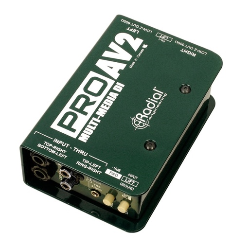 [ProAV2] Radial ProAv2 Boite Directe Stereo Passive pour Multimedia
