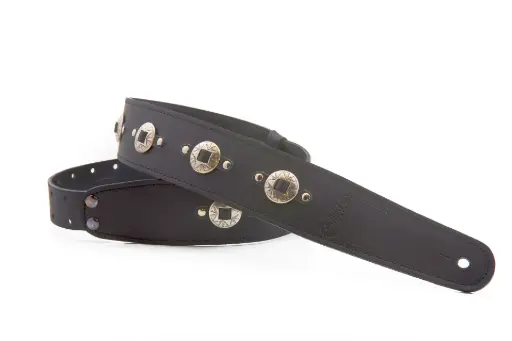 [SILVER CONCHO BK] Right On - Courroie 2.5'' Go Magic Silver Concho II - Cuir Noir