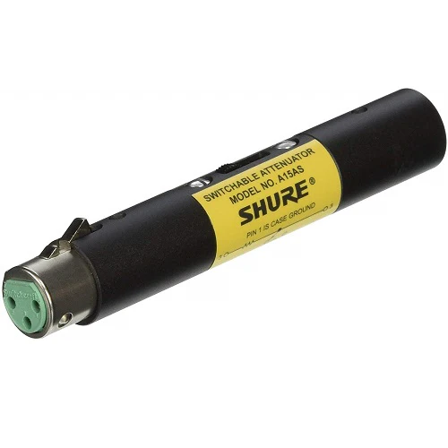 [A15AS] Shure A15AS Inline Switchable XLR Attenuator, 15, 20 or 25 dB