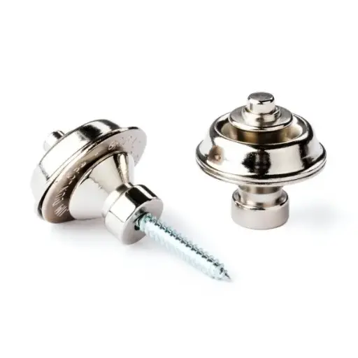 [SLS1501N] Dunlop Système de retenue de sangle traditionnel Straplok - Nickel