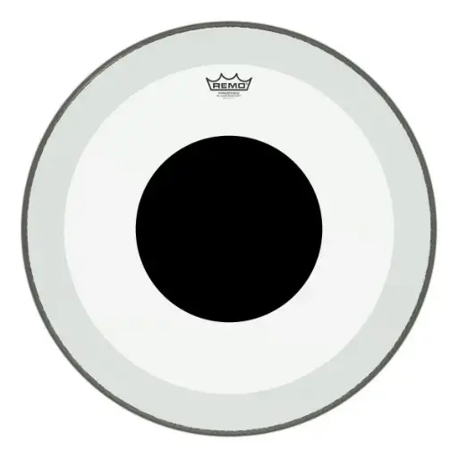 [P3-1322-10] Remo - Powerstroke 3 peau de basse drum à pois transparents et à point noir - 22''