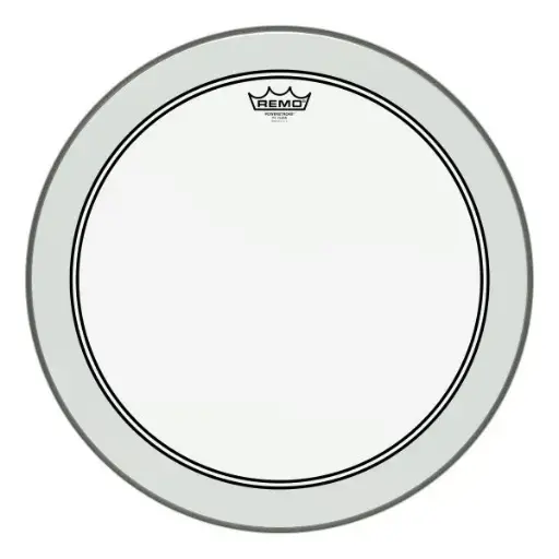 [P3-1318-C2] Remo - Powerstroke3 Clear, peau de grosse caisse avec patch 18''