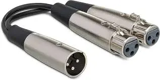 [YXF-101.5] Hosa Câble en Y, double XLR3F vers XLR3M (1,5 pied)