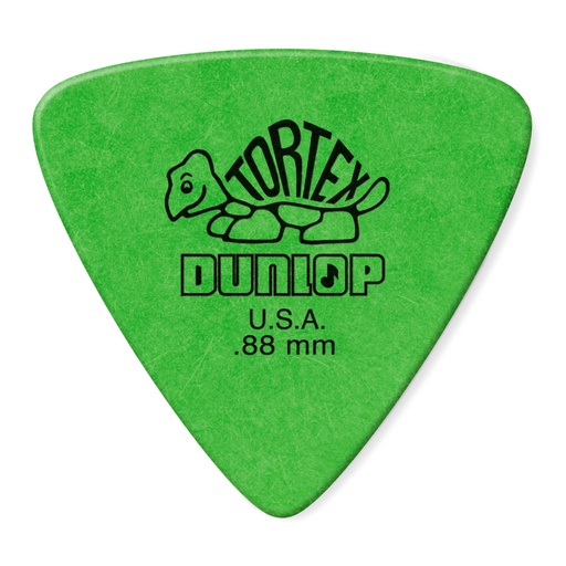 [431R-88] Dunlop Médiator de guitare triangulaire Tortex® vert de 0,88 mm (sac de 72) 