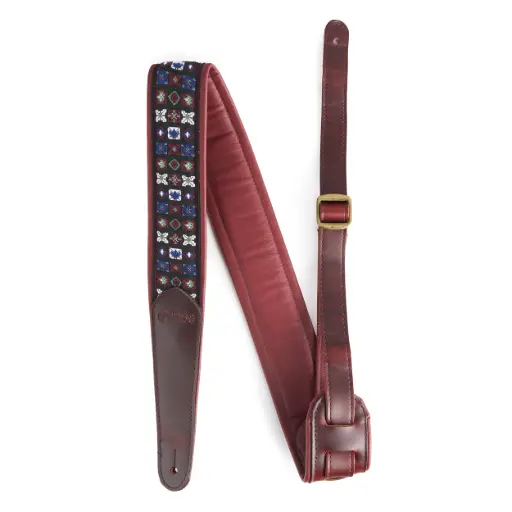 [18A0188] Martin Courroie Retro Jacquard Leather Strap 