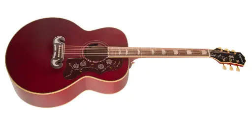 [IGMTJ200WRGH] Epiphone Guitare acoustique-électrique J-200 Inspired by Gibson en série limitée (fini rouge vin)