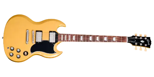 [SG6100TVNH] Gibson SG Standard ’61 à cordier Stopbar (fini TV Yellow, étui rigide inclus) B-Stock