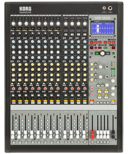 [MW1608] Korg SoundLink MW-1608 - Console de Mixage Hybride Analogique/Numérique 16 Canaux 8 Bus