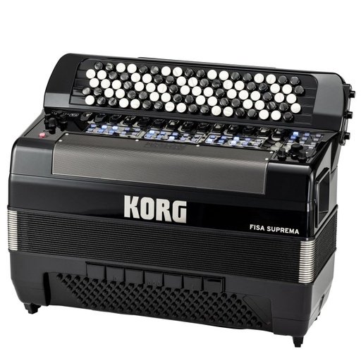 [FSUPBMBK] Korg FISA Suprema Button - Accordéon Numérique Boutons 120 Basses Italien Flagship