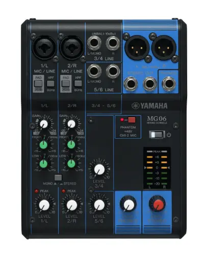 [MG06_U] Yamaha MG06 - Console de Mixage Analogue - 6 Entrées (Usagé)