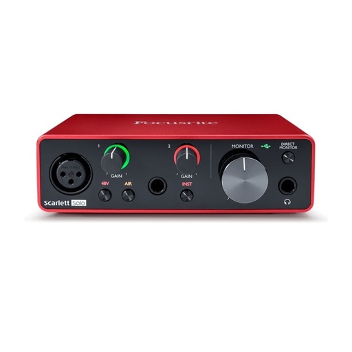 [SCARLETT-SOLO-3RD-GEN] Focusrite Scarlett Solo 3e génération, interface audio USB-C 2 entrées et 2 sorties