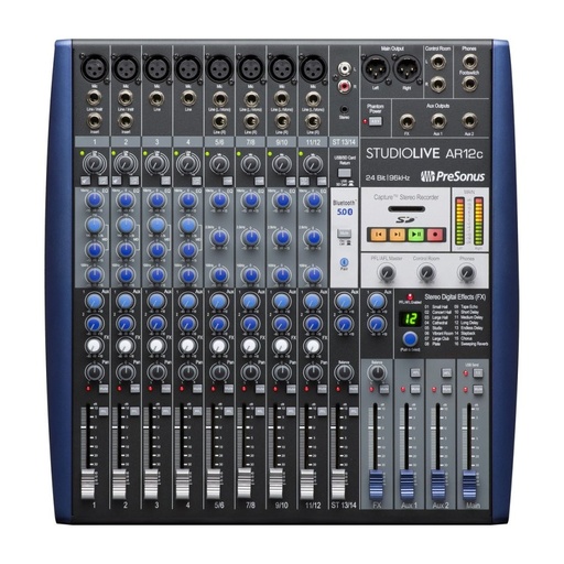 [STUDIOLIVE-AR12C] PreSonus StudioLive AR12c 14-Channel Analog Mixer with USB-C Interface